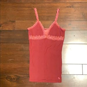 Abercrombie & Fitch burgundy lace camisole